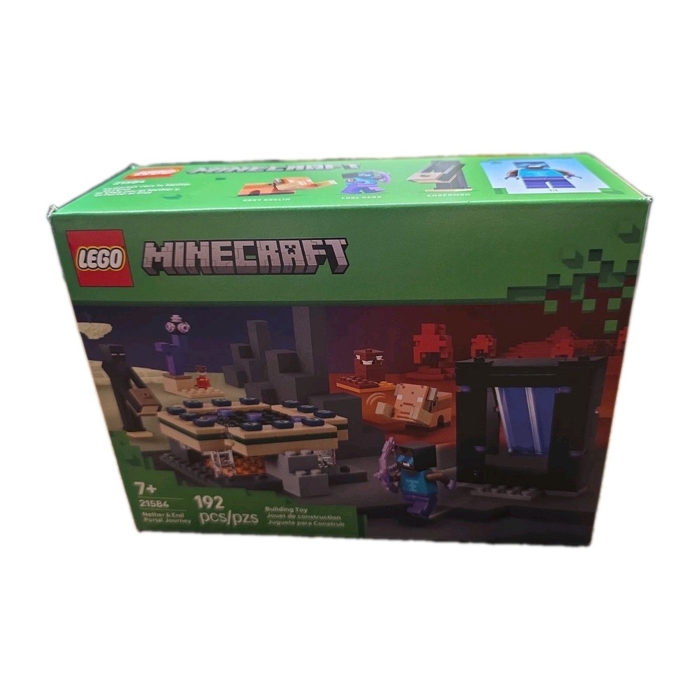 Lego 192pc Minecraft (2026) NETHER & END PORTAL JOURNEY Building Set #21584